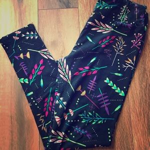 Lularoe Floral Leggings OS